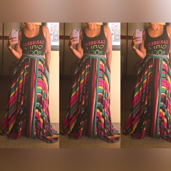 Vibrant Multicolor Maxi skirt - Picture 3 of 5